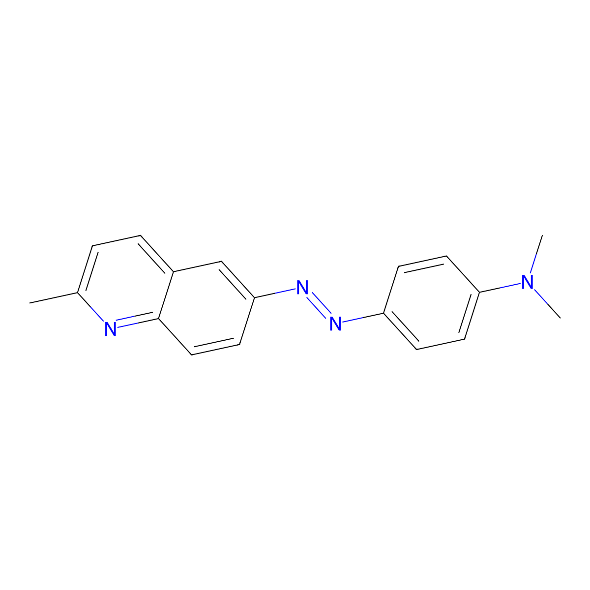 N,N-dimethyl-4-[(2-methyl-6-quinolinyl)diazenyl]aniline molecular structure, CAS 30937-74-7