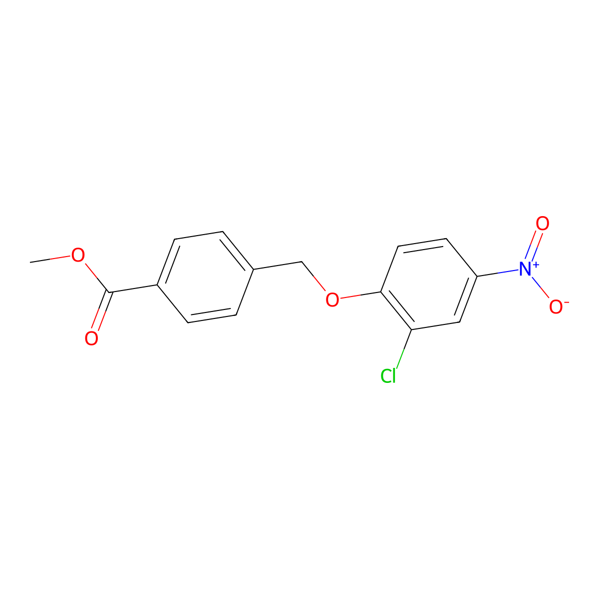 Methyl 4-[(2-chloro-4-nitrophenoxy)methyl]benzoate molecular structure, CAS 30937-85-0