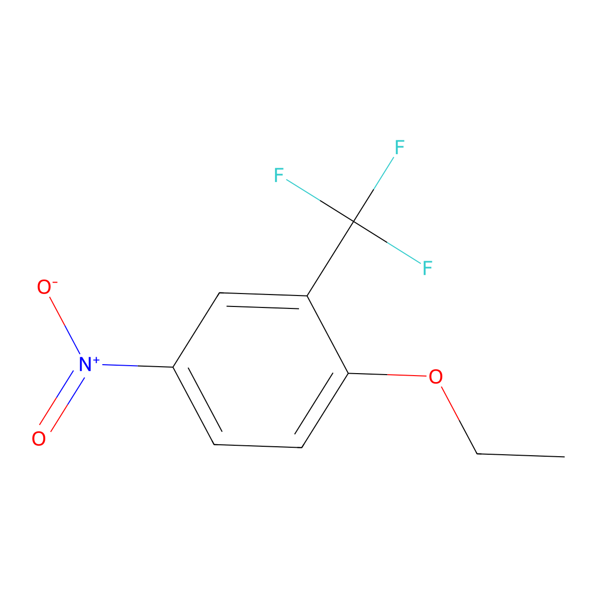1-Ethoxy-4-nitro-2-(trifluoromethyl)benzene molecular structure, CAS 3094-08-4