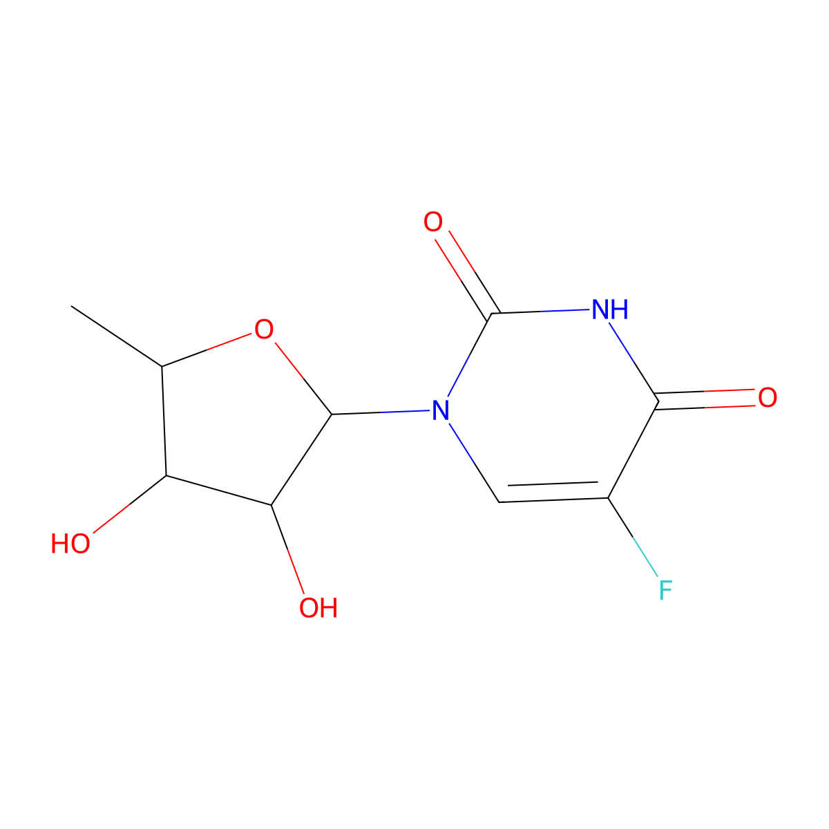 Doxifluridine molecular structure, CAS 3094-09-5