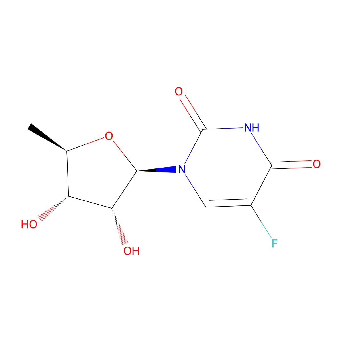 Doxifluridine molecular structure, CAS 3094-09-5