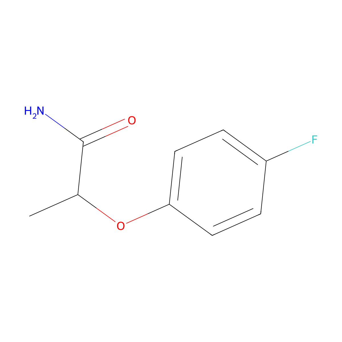 2-(4-Fluorophenoxy)propanamide molecular structure, CAS 3094-16-4