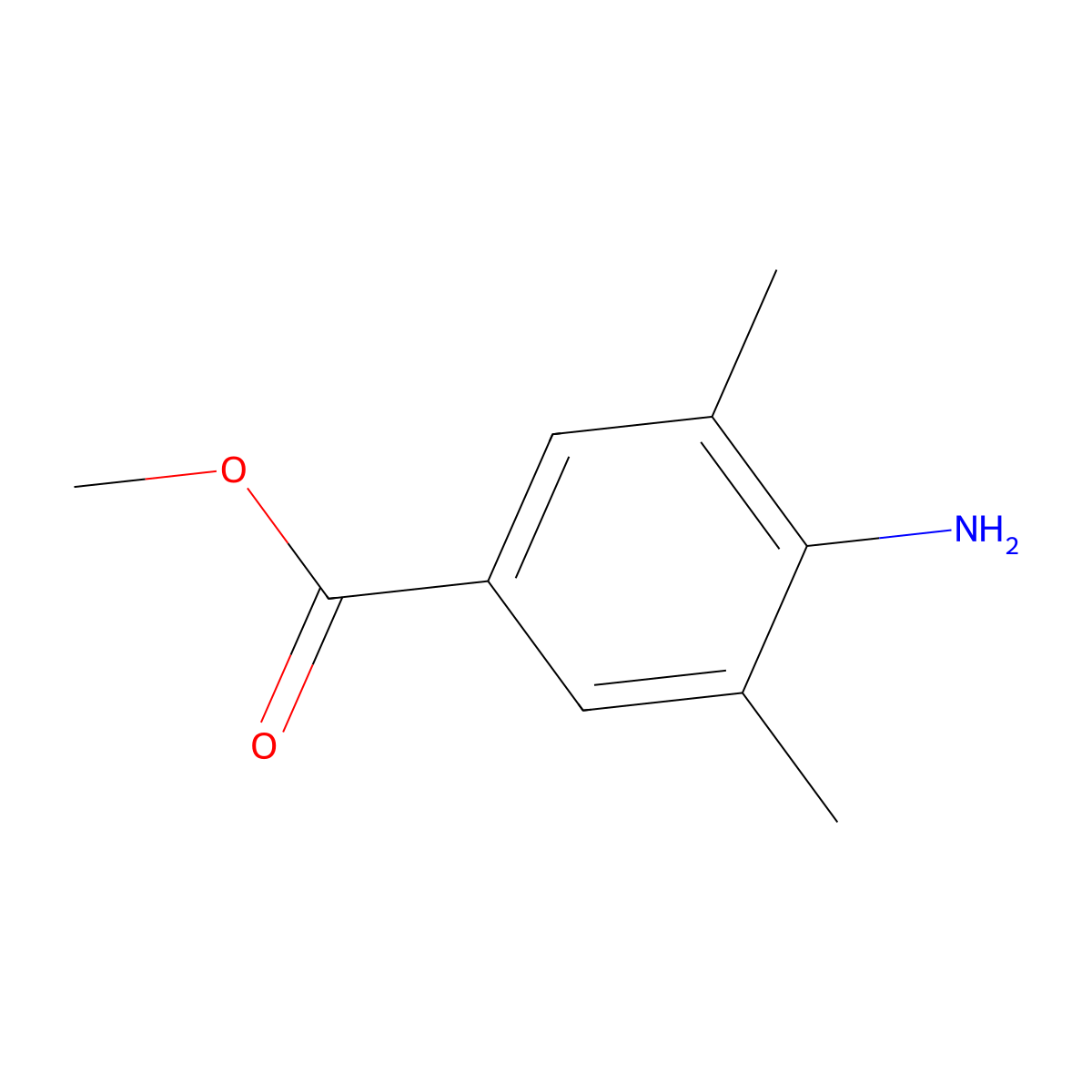 Benzoic acid, 4-amino-3,5-dimethyl-, methyl ester molecular structure, CAS 3095-48-5