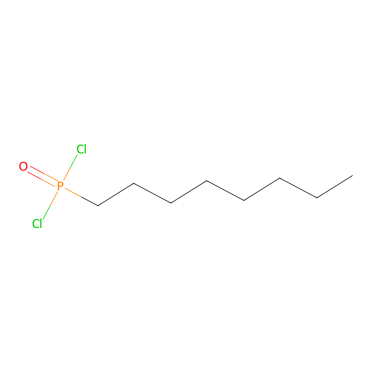 Octylphosphonic dichloride molecular structure, CAS 3095-94-1