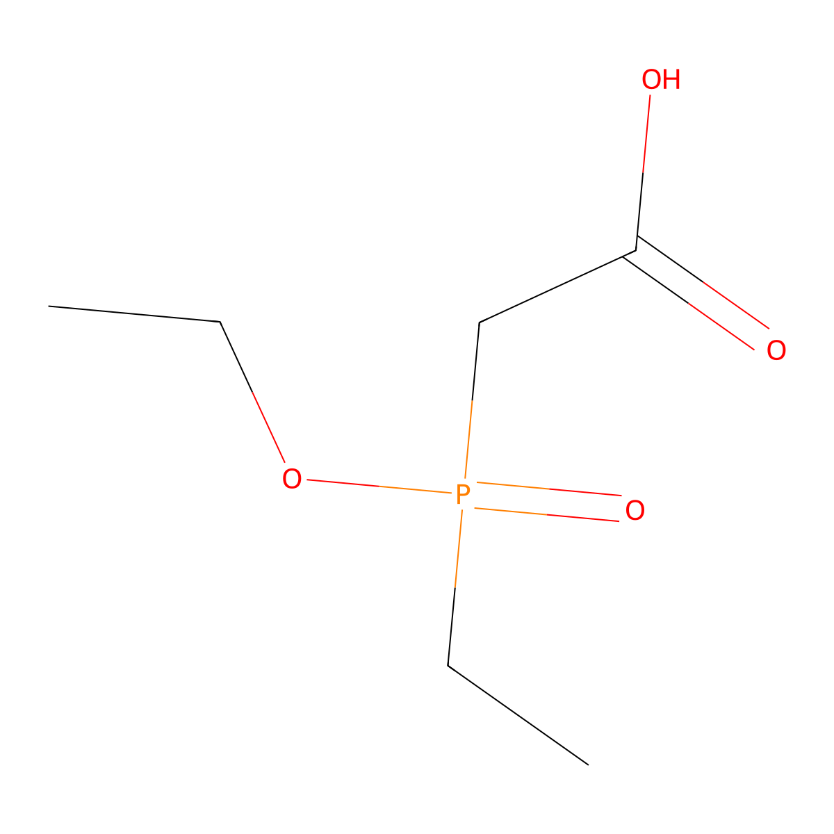 2-(Ethoxyethylphosphinyl)acetic acid molecular structure, CAS 3095-97-4