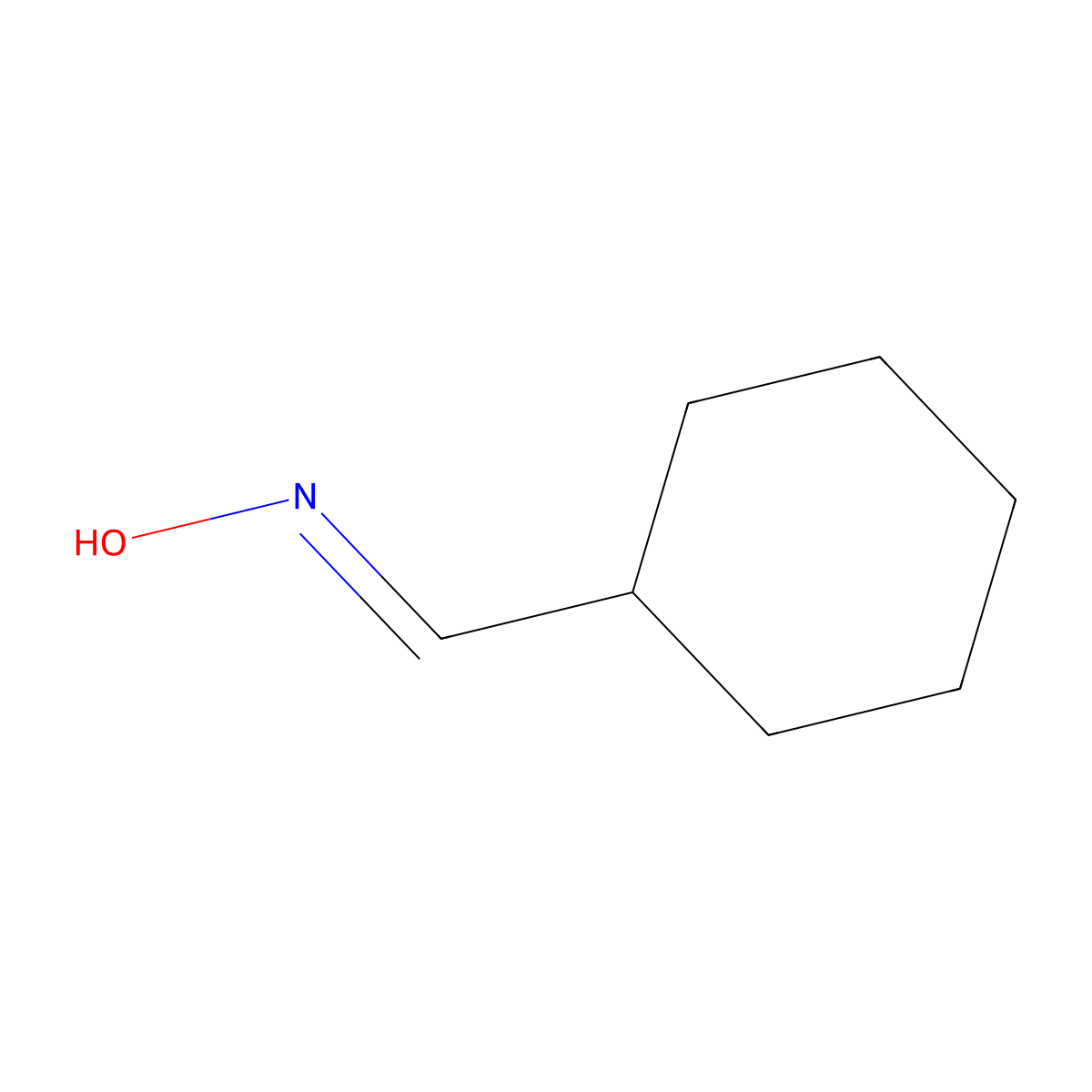 N-(cyclohexylmethylidene)hydroxylamine molecular structure, CAS 30950-35-7