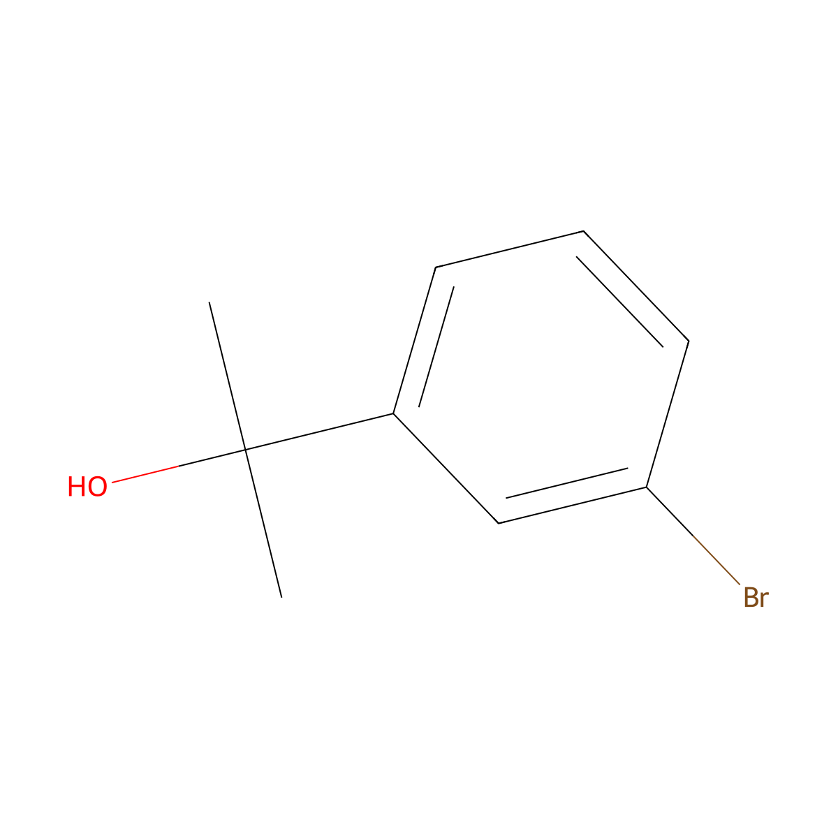 2-(3-Bromophenyl)propan-2-ol molecular structure, CAS 30951-66-7