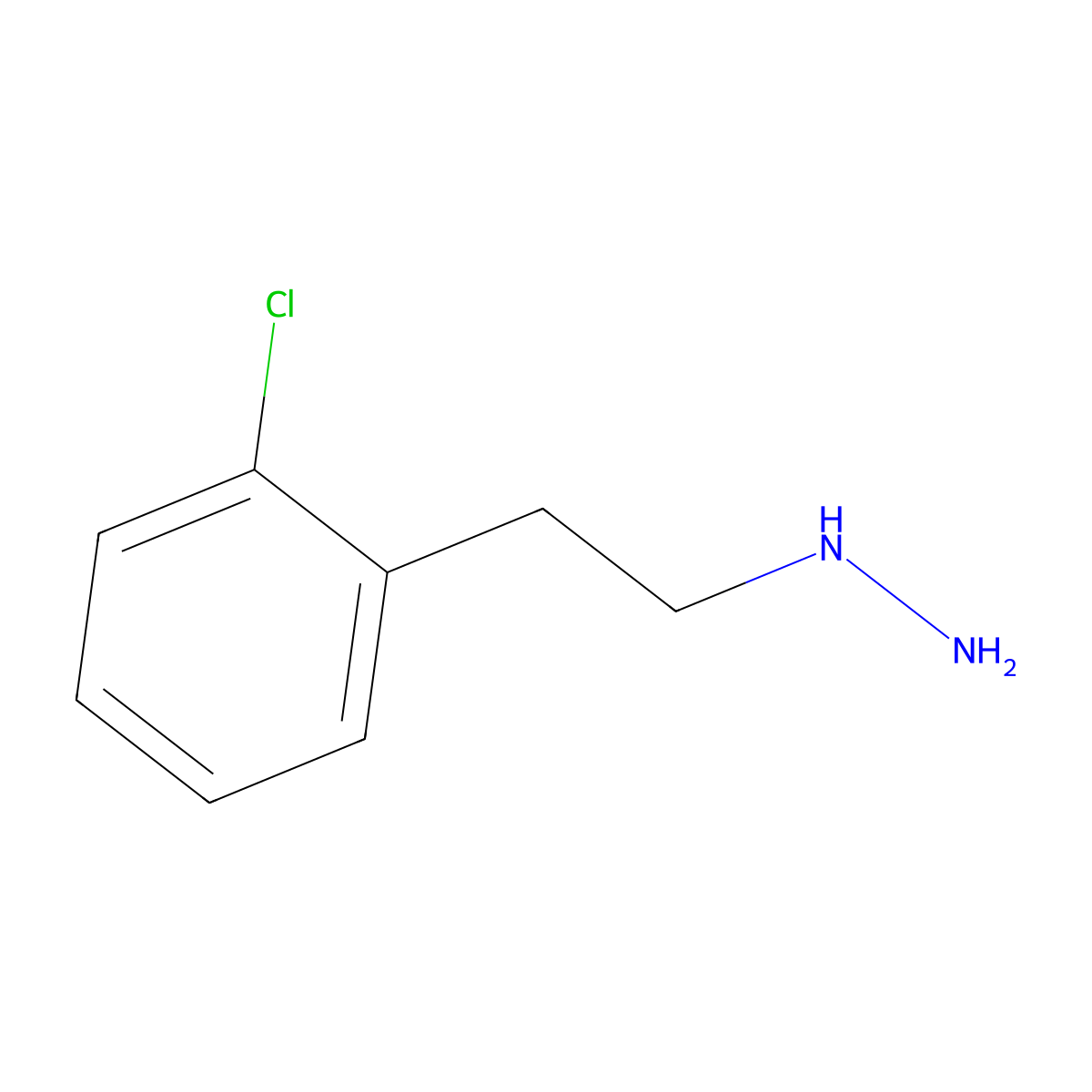 1-[2-(2-Chlorophenyl)ethyl]hydrazine molecular structure, CAS 30953-58-3