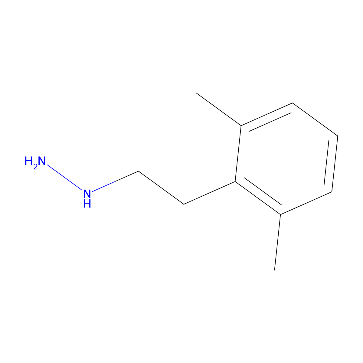 Hydrazine, (2,6-dimethylphenethyl)- molecular structure, CAS 30953-60-7