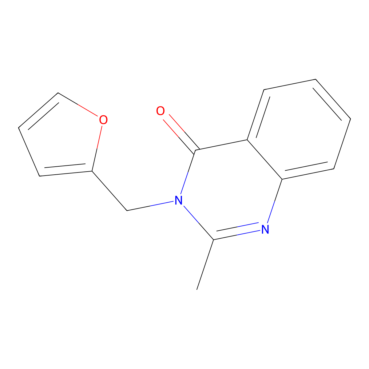 4(3H)-Quinazolinone, 3-furfuryl-2-methyl- molecular structure, CAS 30954-37-1