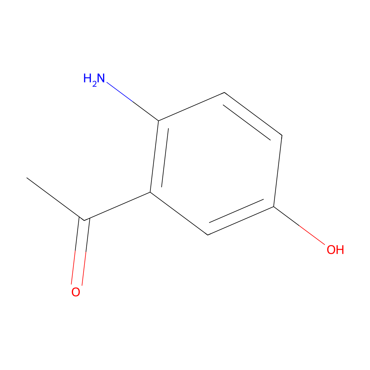 2-Amino-5-hydroxyacetophenone molecular structure, CAS 30954-71-3