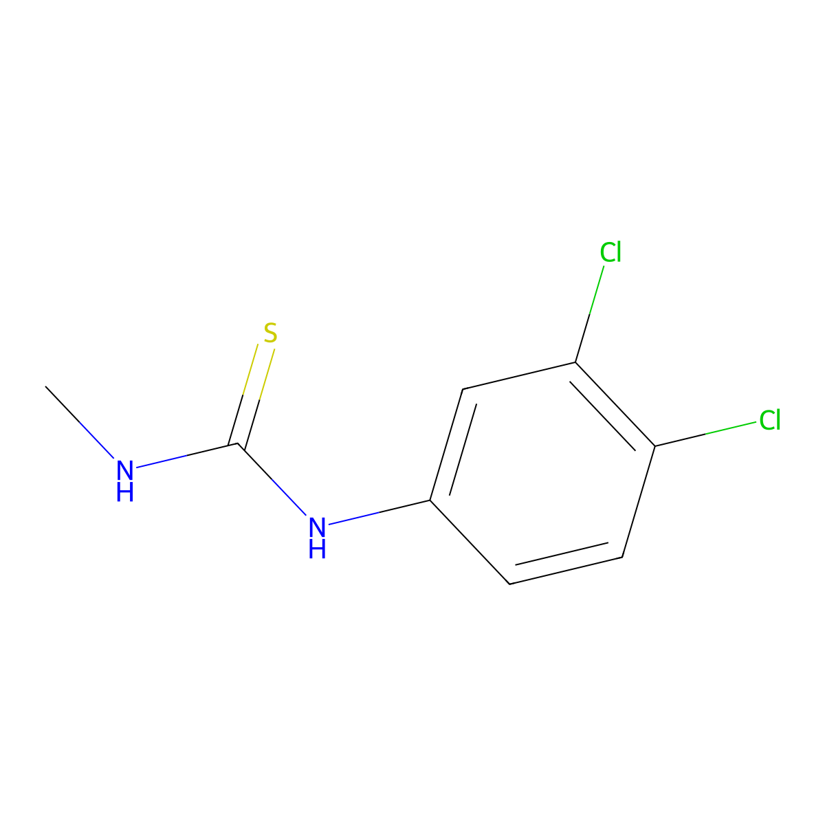 1-(3,4-Dichlorophenyl)-3-methylthiourea molecular structure, CAS 30954-78-0