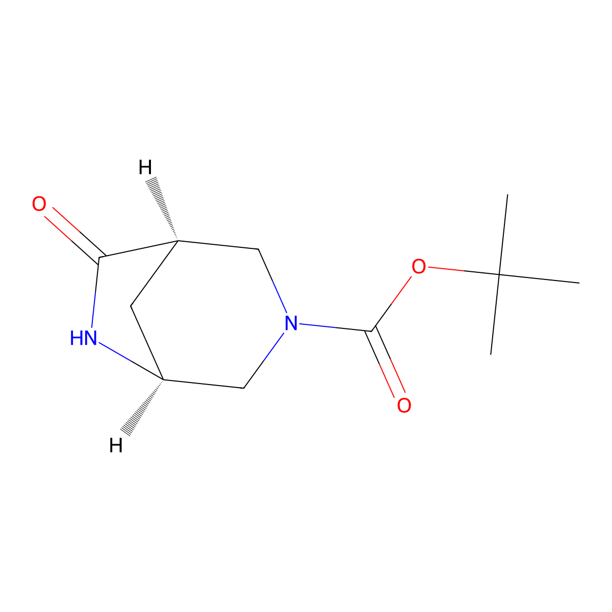 tert-Butyl (1R,5S)-7-oxo-3,6-diaZabicyclo[3.2.1]octane-3-carboxylate molecular structure, CAS 3095751-56-4