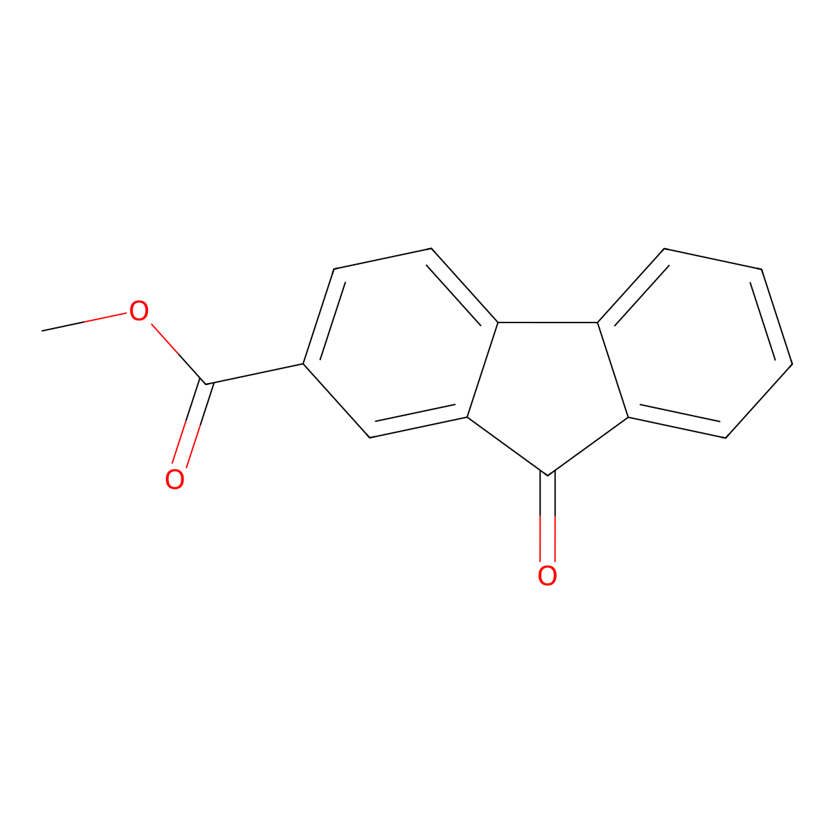 methyl 9-oxo-9H-fluorene-2-carboxylate molecular structure, CAS 3096-45-5