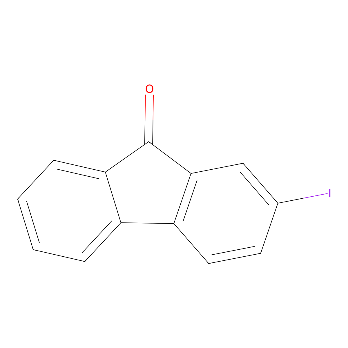 2-Iodo-9-fluorenone molecular structure, CAS 3096-46-6