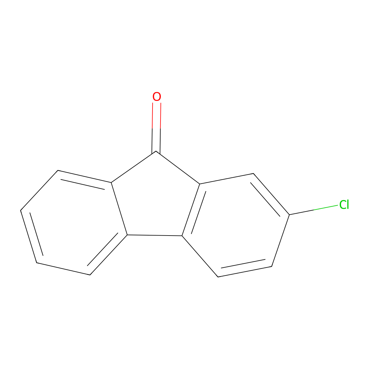 2-Chloro-9H-fluoren-9-one molecular structure, CAS 3096-47-7