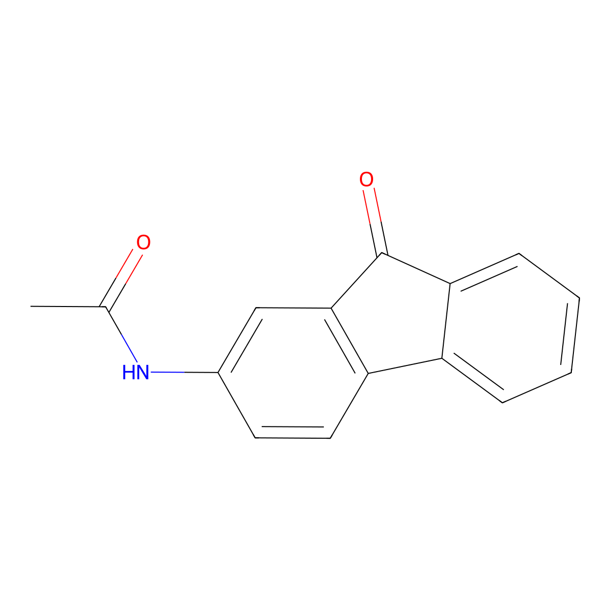 N-(9-oxo-9H-fluoren-2-yl)acetamide molecular structure, CAS 3096-50-2