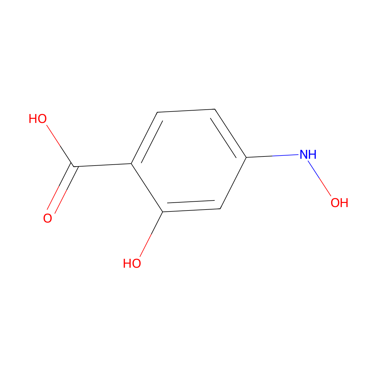 2-Hydroxy-4-(hydroxyamino)benzoic acid molecular structure, CAS 3096-66-0