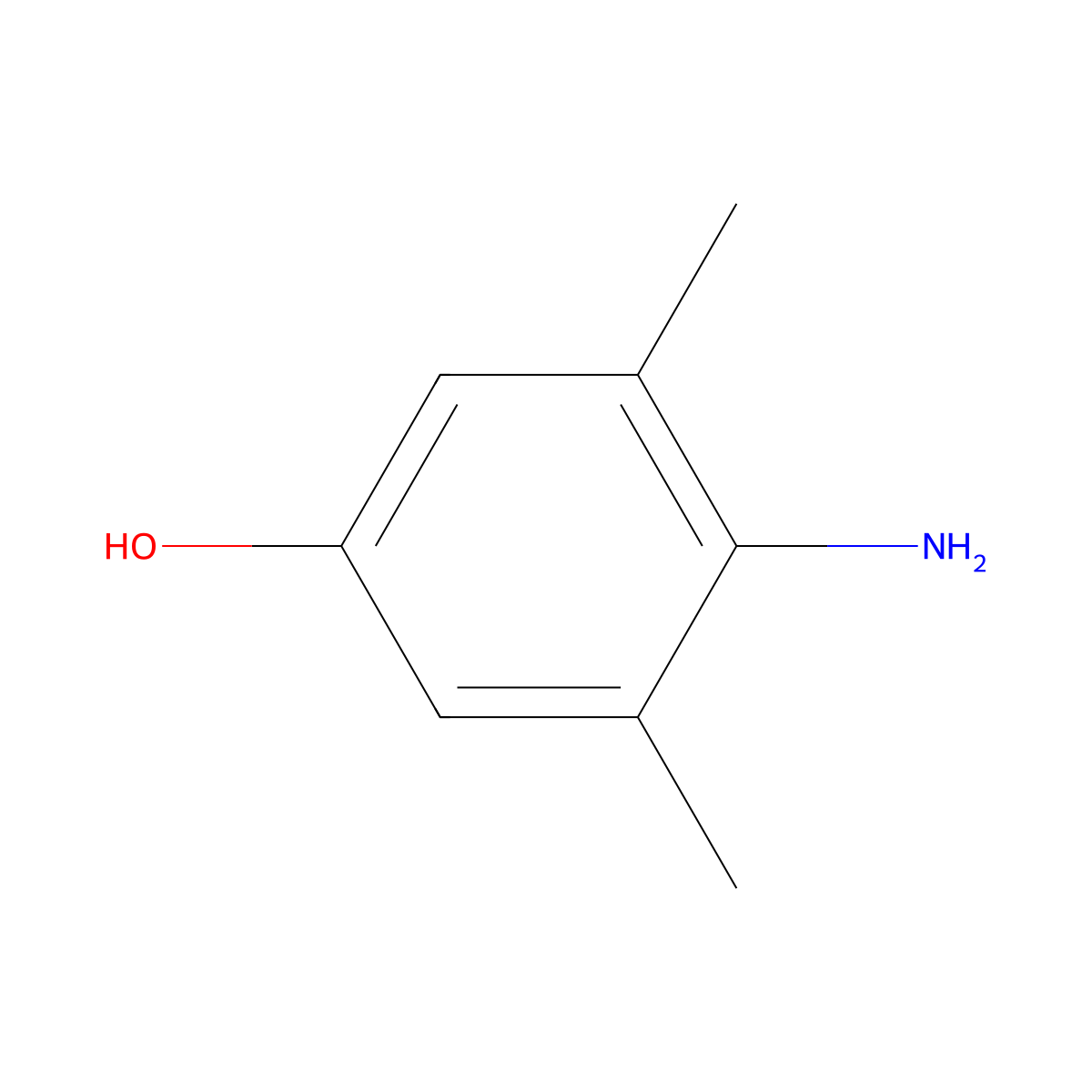4-Amino-3,5-dimethylphenol molecular structure, CAS 3096-70-6