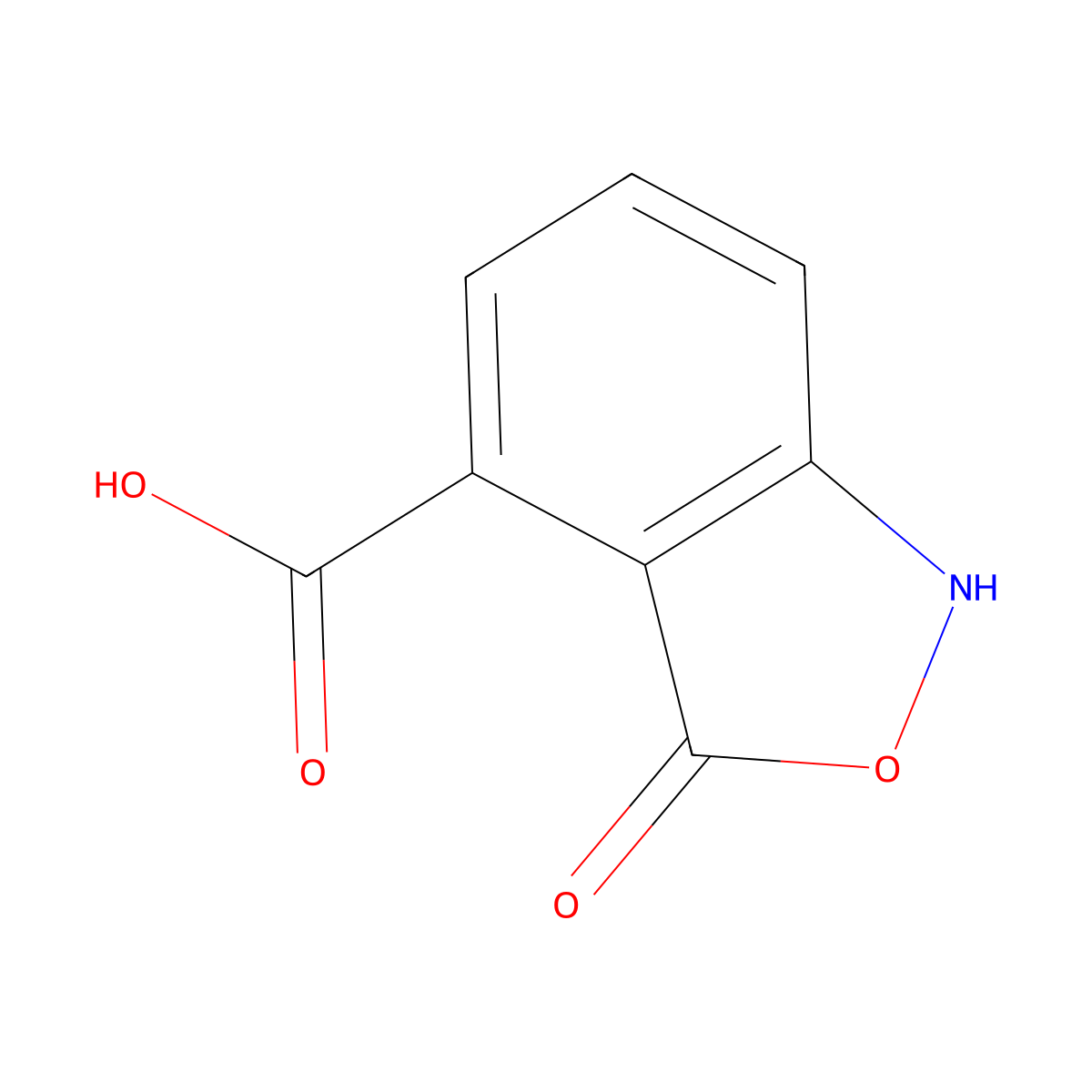 3-Oxo-1,3-dihydrobenzo[c]isoxazole-4-carboxylic acid molecular structure, CAS 3096-76-2