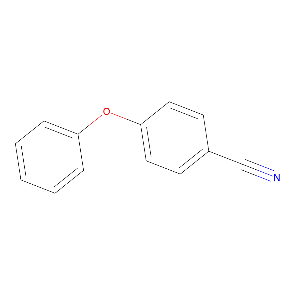 4-Phenoxybenzonitrile molecular structure, CAS 3096-81-9