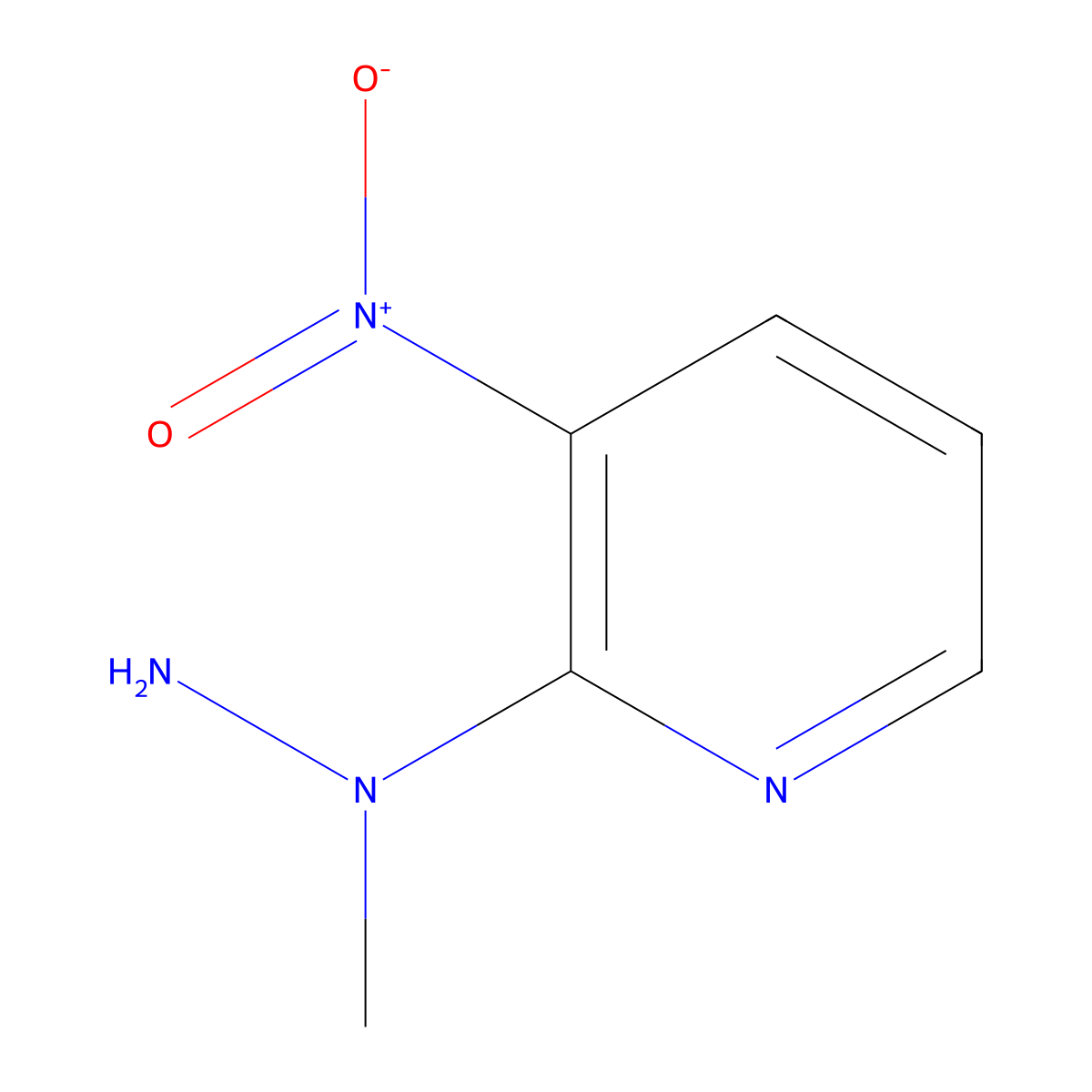 2-(1-Methylhydrazino)-3-nitropyridine molecular structure, CAS 30963-12-3
