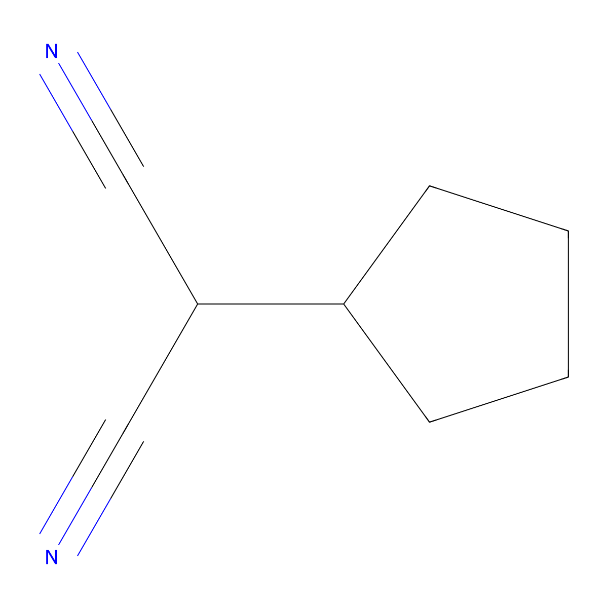 Cyclopentylmalononitrile molecular structure, CAS 30963-90-7