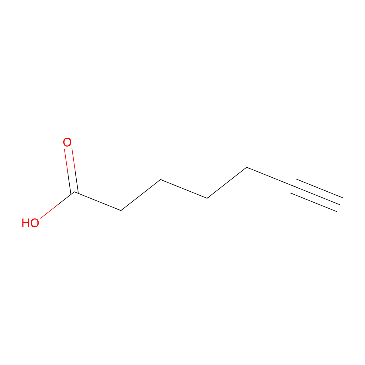 6-Heptynoic acid molecular structure, CAS 30964-00-2