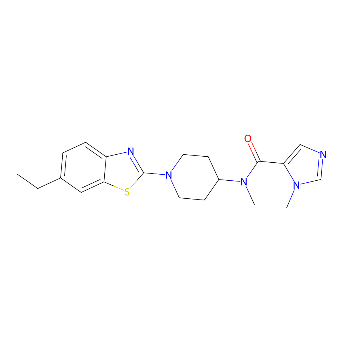 N-[1-(6-ethyl-1,3-benzothiazol-2-yl)piperidin-4-yl]-N,3-dimethylimidazole-4-carboxamide molecular structure, CAS 3096535-78-0