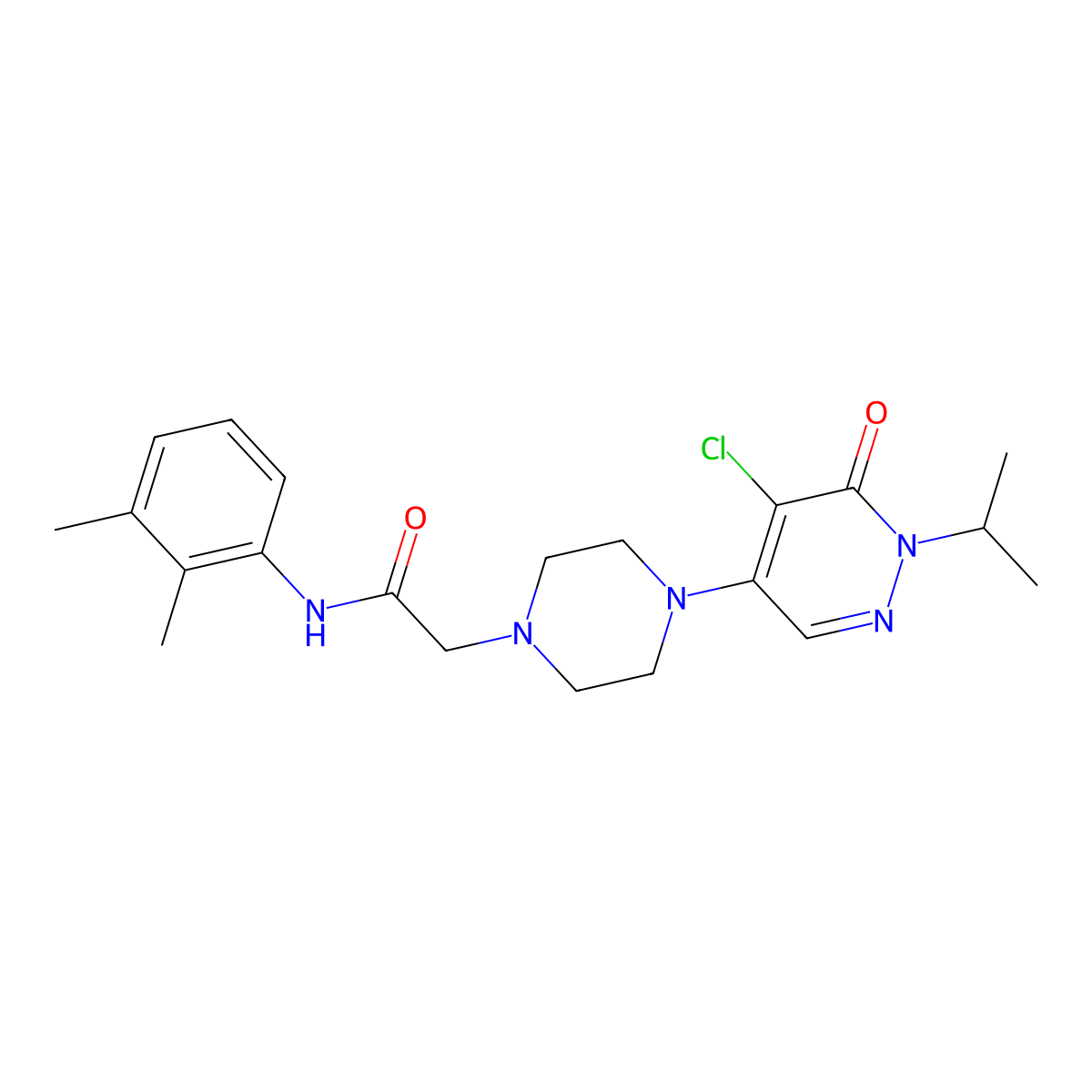 2-[4-(5-chloro-6-oxo-1-propan-2-ylpyridazin-4-yl)piperazin-1-yl]-N-(2,3-dimethylphenyl)acetamide molecular structure, CAS 3096562-96-5