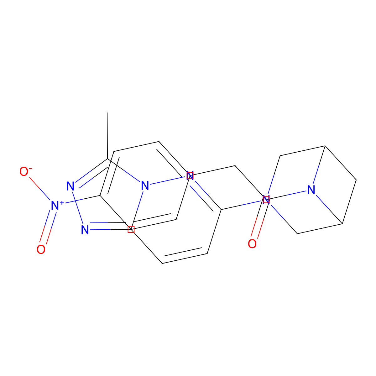 1-[3-(3-Methyl-[1,2,4]triazolo[4,3-b]pyridazin-6-yl)-3,6-diazabicyclo[3.1.1]heptan-6-yl]-2-(4-nitrophenyl)ethanone molecular structure, CAS 3096643-99-8