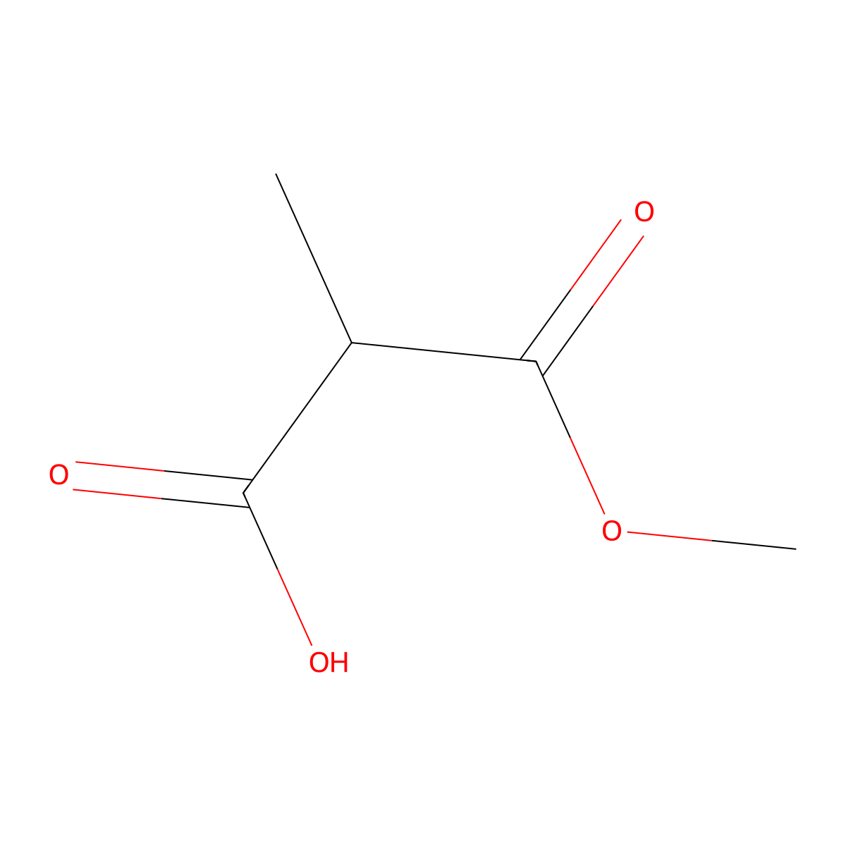 3-Methoxy-2-methyl-3-oxopropanoic acid molecular structure, CAS 3097-74-3