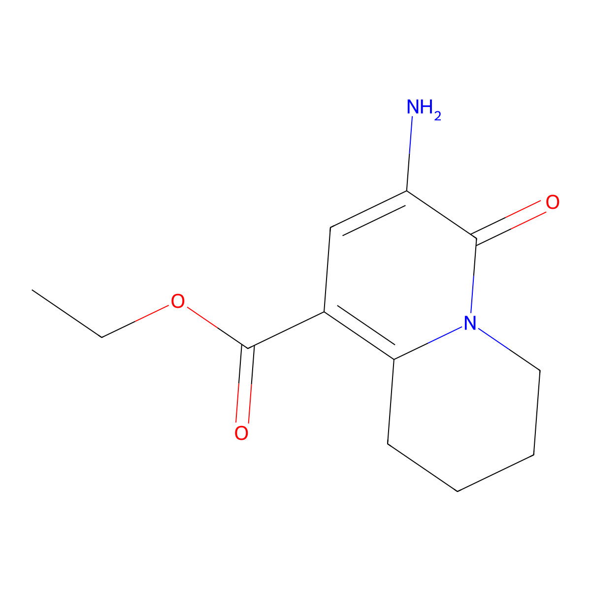 ethyl 7-amino-6-oxo-2,3,4,6-tetrahydro-1H-quinolizine-9-carboxylate molecular structure, CAS 309714-95-2