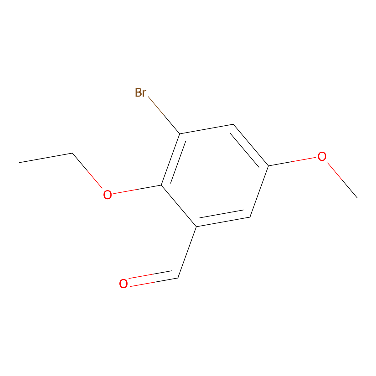 3-Bromo-2-ethoxy-5-methoxybenzaldehyde molecular structure, CAS 309718-09-0