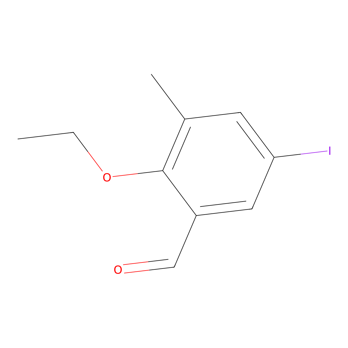 2-Ethoxy-5-iodo-3-methylbenzaldehyde molecular structure, CAS 309718-10-3