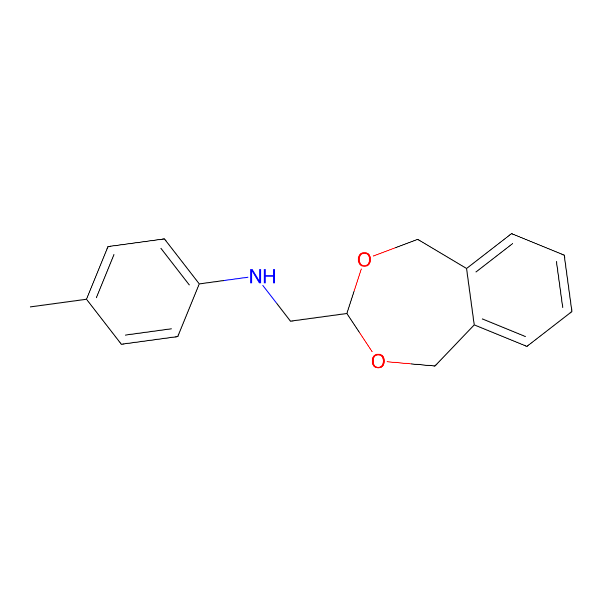 N-((1,5-Dihydrobenzo[e][1,3]dioxepin-3-yl)methyl)-4-methylaniline molecular structure, CAS 309720-04-5