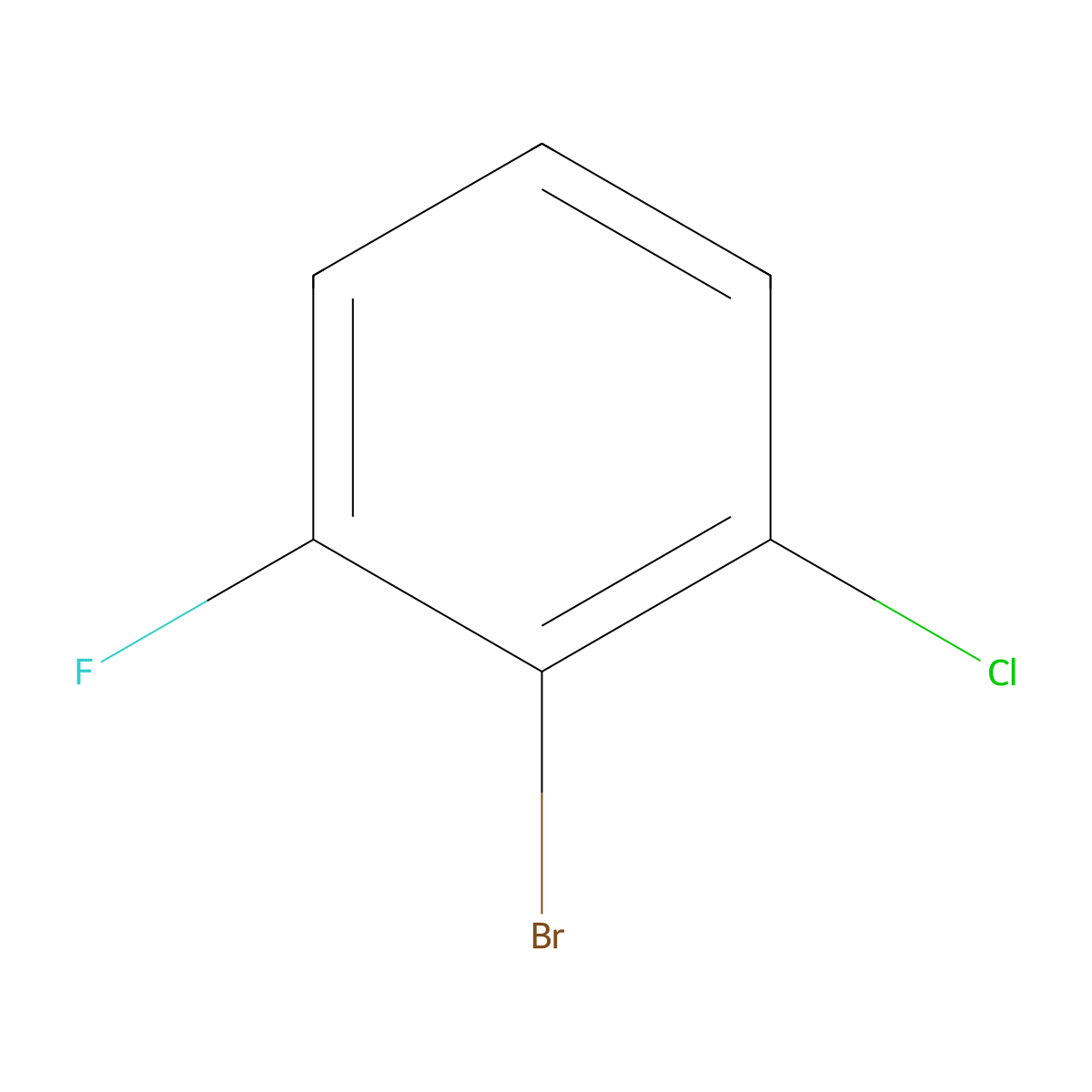 2-Bromo-1-chloro-3-fluorobenzene molecular structure, CAS 309721-44-6