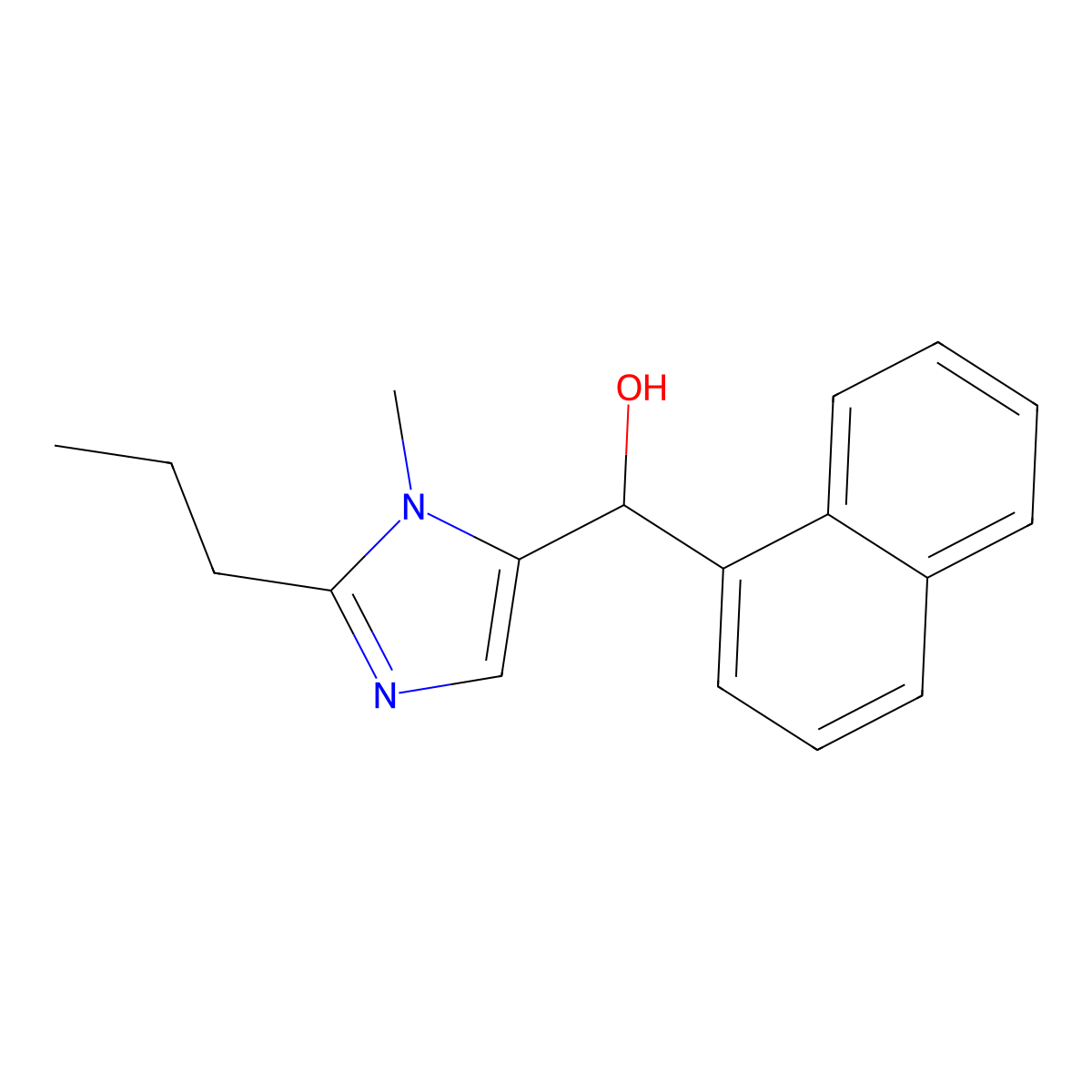 (3-Methyl-2-propylimidazol-4-yl)-naphthalen-1-ylmethanol molecular structure, CAS 309724-74-1