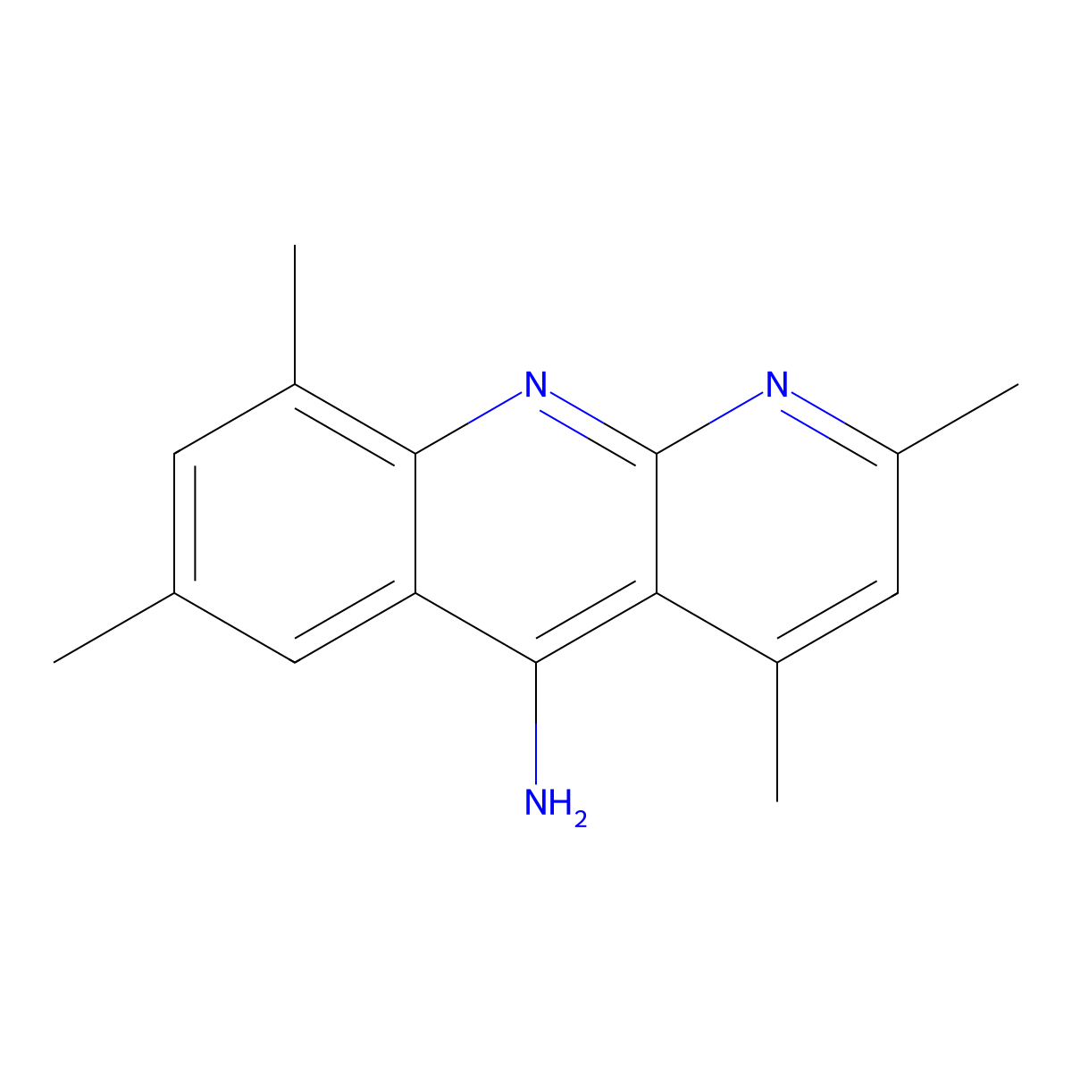 2,4,7,9-Tetramethylbenzo[b][1,8]naphthyridin-5-amine molecular structure, CAS 309726-06-5