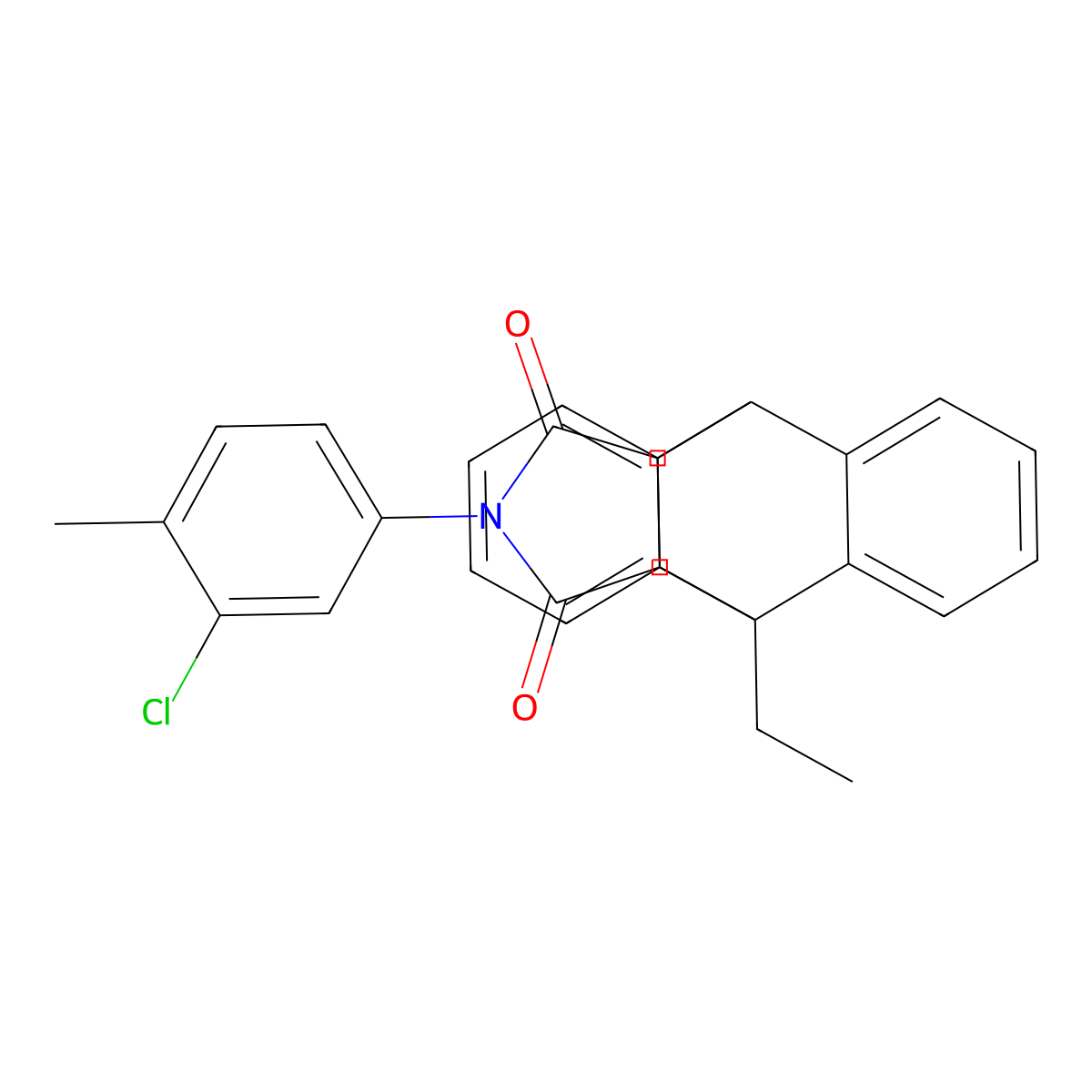 17-(3-Chloro-4-methylphenyl)-1-ethyl-17-azapentacyclo[6.6.5.0~2,7~.0~9,14~.0~15,19~]nonadeca-2,4,6,9,11,13-hexaene-16,18-dione (non-preferred name) molecular structure, CAS 309727-20-6