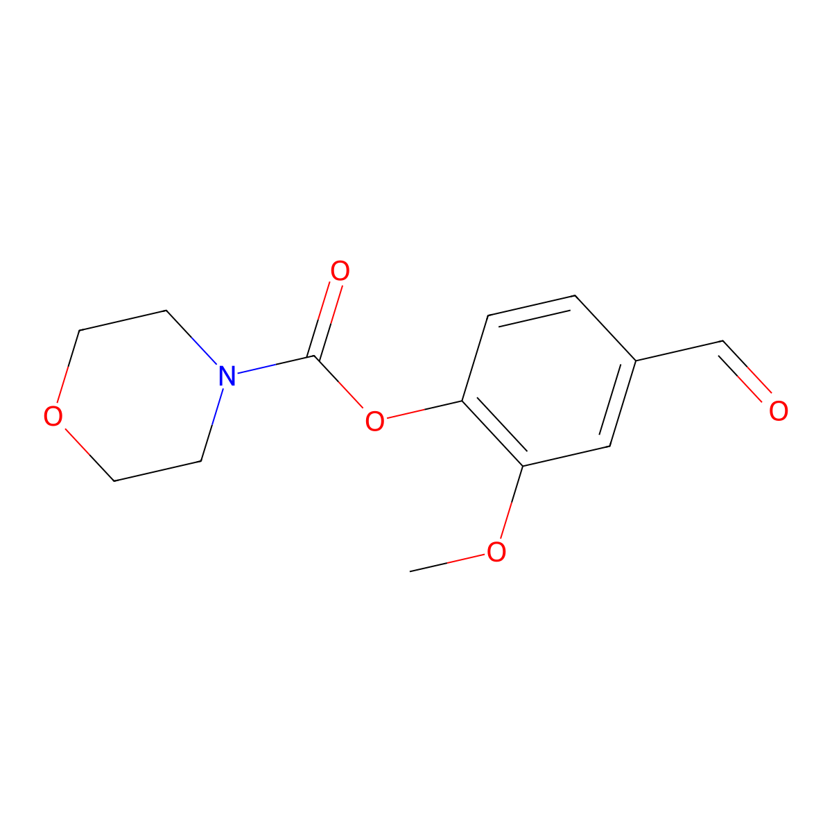 4-Formyl-2-methoxyphenyl morpholine-4-carboxylate molecular structure, CAS 309730-82-3
