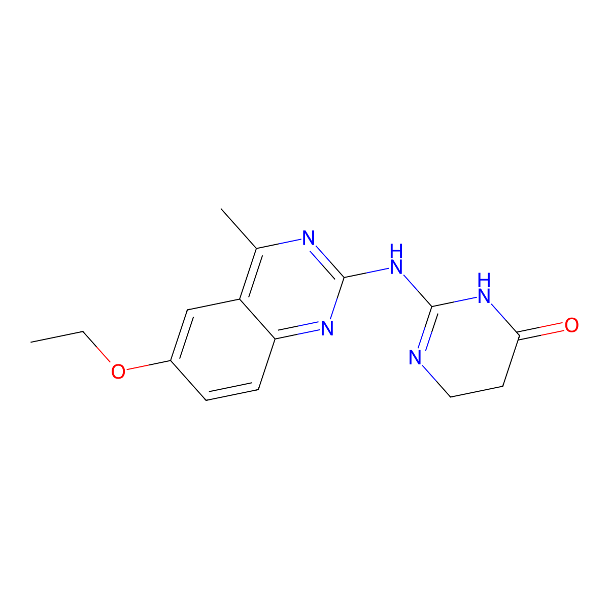 2-[(6-ethoxy-4-methylquinazolin-2-yl)amino]-4,5-dihydro-1H-pyrimidin-6-one molecular structure, CAS 309731-28-0