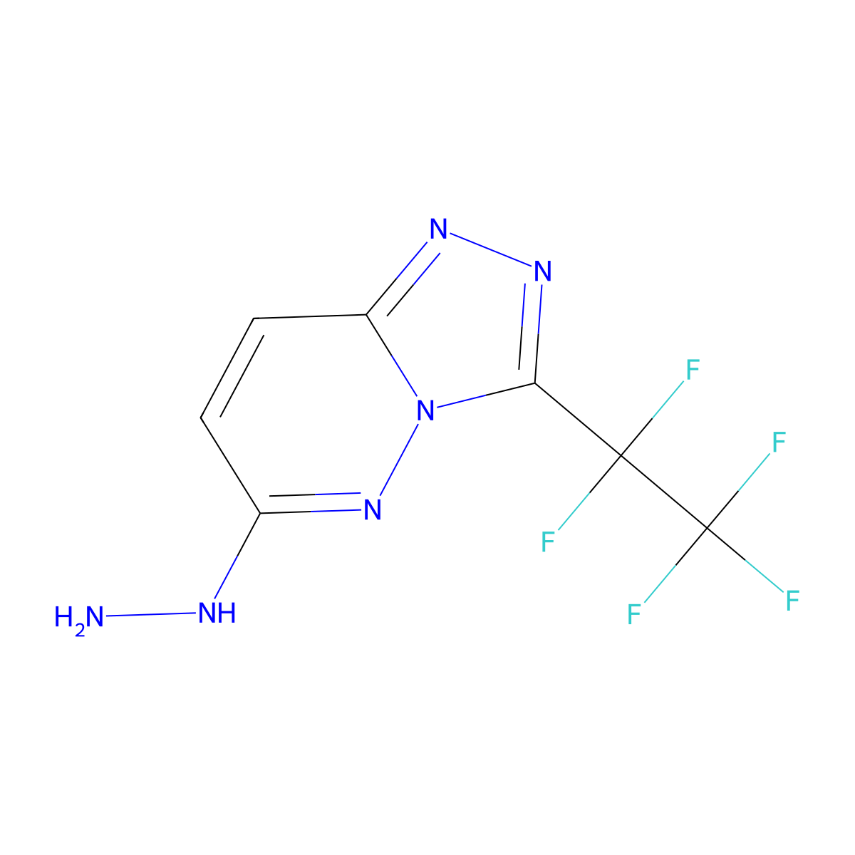 6-Hydrazinyl-3-(pentafluoroethyl)[1,2,4]triazolo[4,3-b]pyridazine molecular structure, CAS 309732-20-5