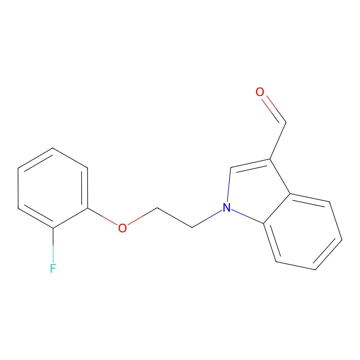 1-[2-(2-fluorophenoxy)ethyl]-1H-indole-3-carbaldehyde molecular structure, CAS 309732-86-3