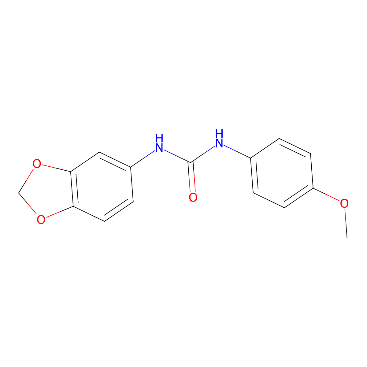 1-(1,3-Benzodioxol-5-yl)-3-(4-methoxyphenyl)urea molecular structure, CAS 309733-23-1