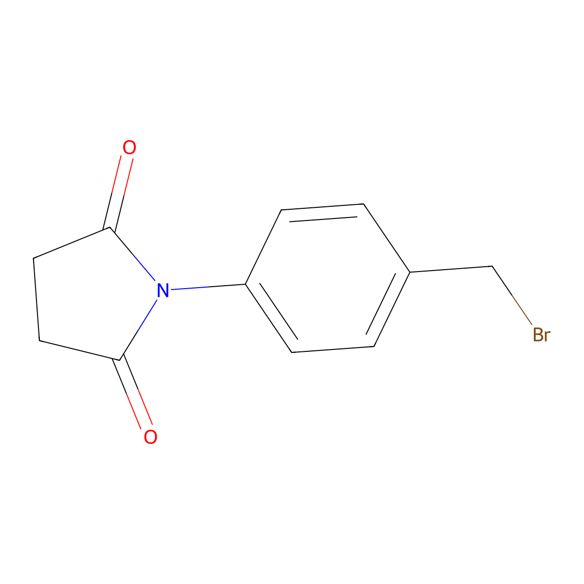 1-[4-(Bromomethyl)phenyl]pyrrolidine-2,5-dione molecular structure, CAS 309733-25-3