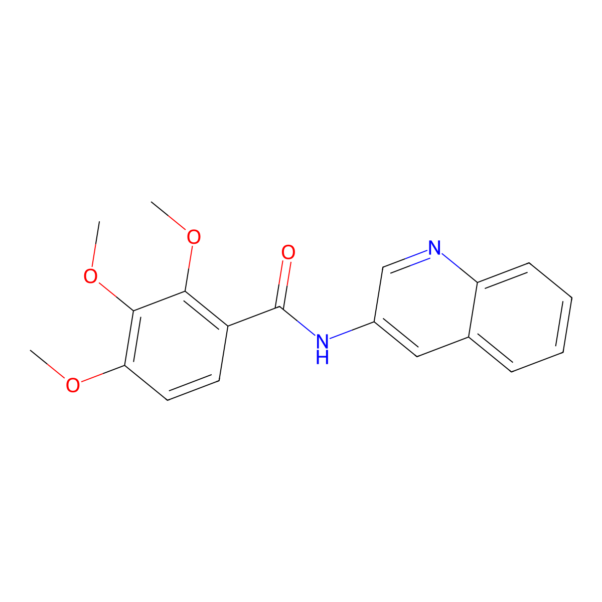 2,3,4-trimethoxy-N-quinolin-3-ylbenzamide molecular structure, CAS 309733-97-9