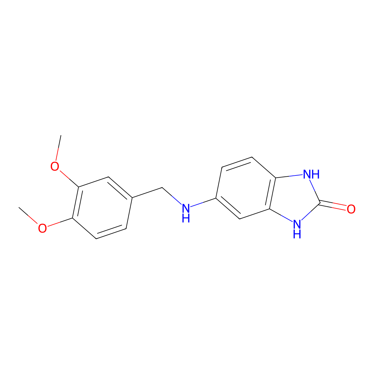 5-[(3,4-dimethoxybenzyl)amino]-1,3-dihydro-2H-benzimidazol-2-one molecular structure, CAS 309734-67-6