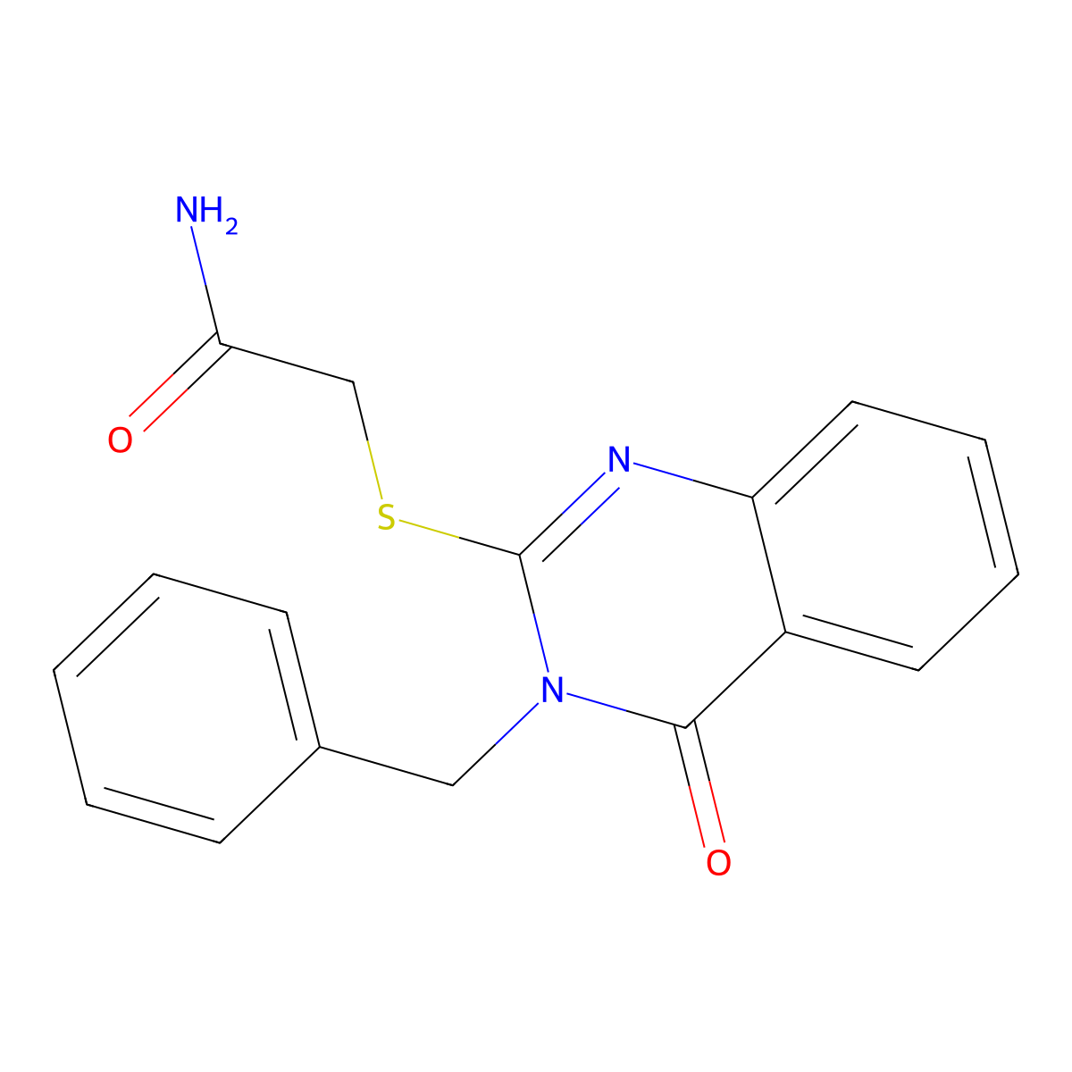 2-(3-Benzyl-4-oxoquinazolin-2-yl)sulfanylacetamide molecular structure, CAS 309735-02-2