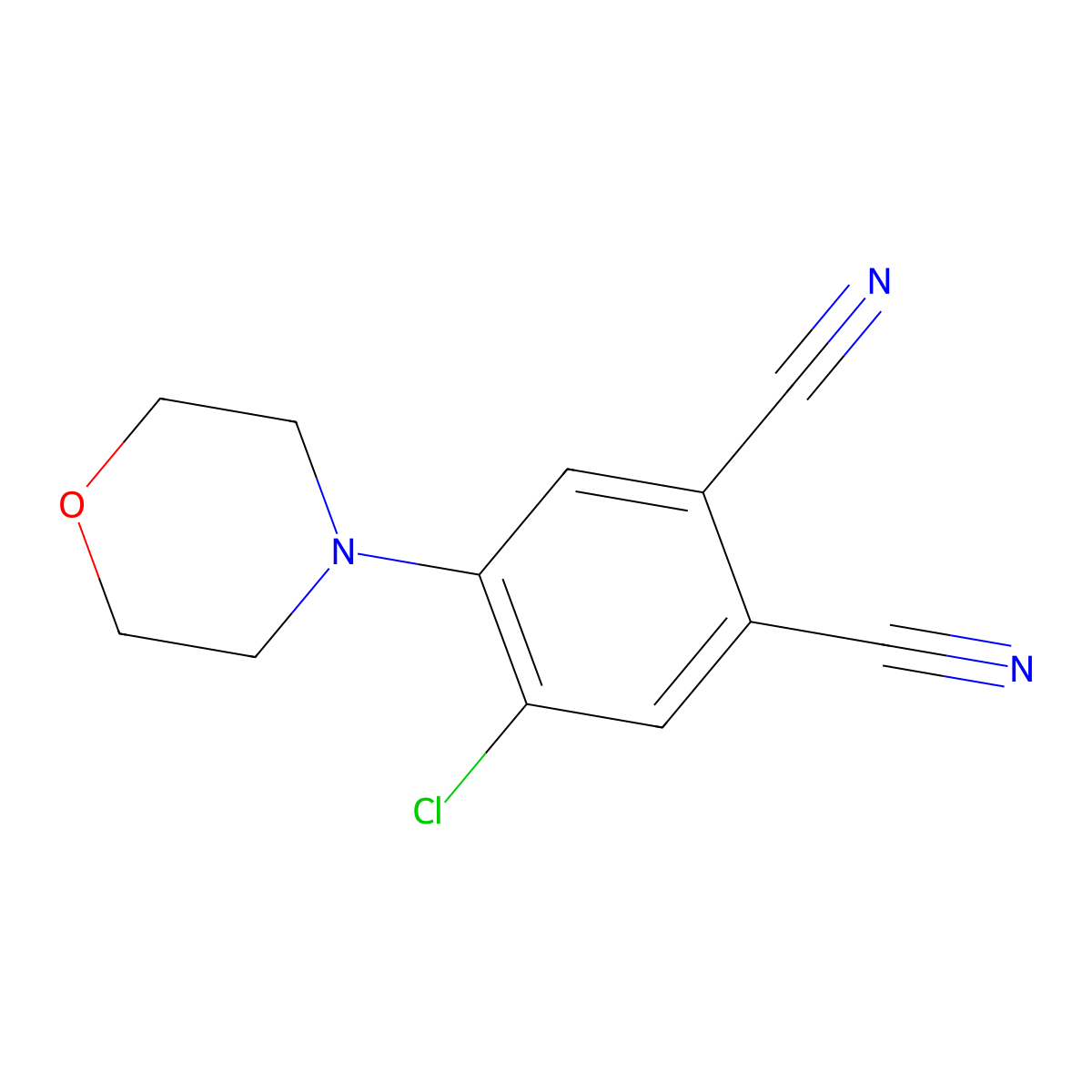 4-Chloro-5-morpholin-4-yl-phthalonitrile molecular structure, CAS 309735-19-1